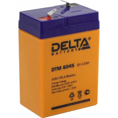 Аккумулятор Delta DTM 6045 6V 4.5Ah