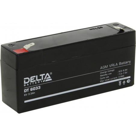 Аккумулятор Delta DT6033 6V 3.3Ah