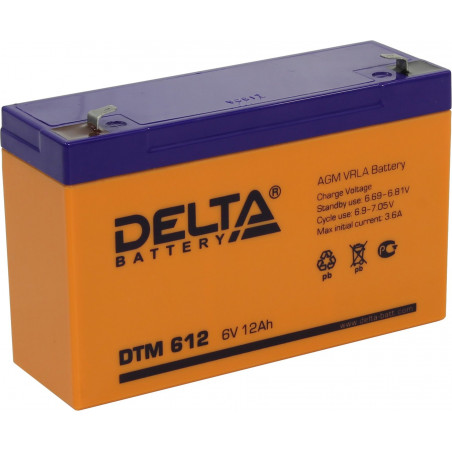 Аккумулятор Delta DTM 612 6V 12Ah