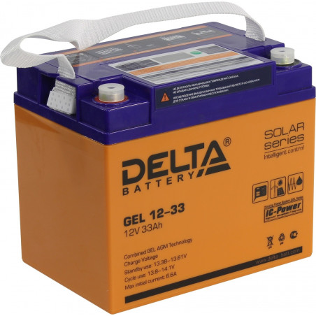 Аккумулятор Delta GEL 1233 12V 33Ah
