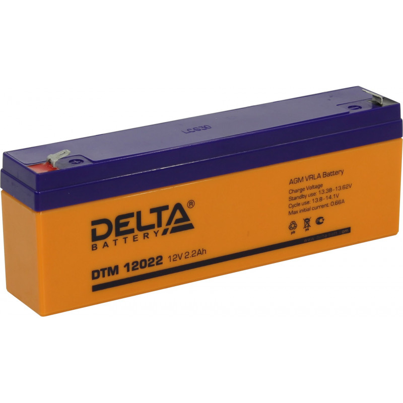 Аккумулятор Delta DTM12022 12V 2.2Ah