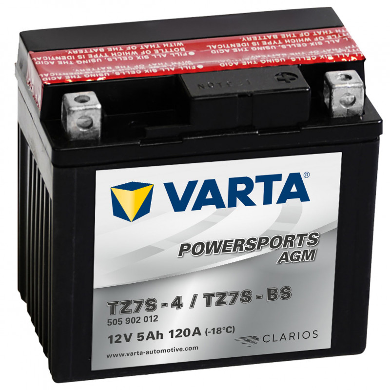 Аккумулятор Varta Powersports AGM TZ7S-4 5Ah 120A (505 902 012)