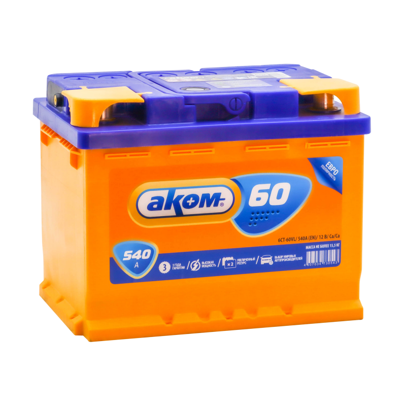 Аккумулятор АКОМ 60 Ач 520 А