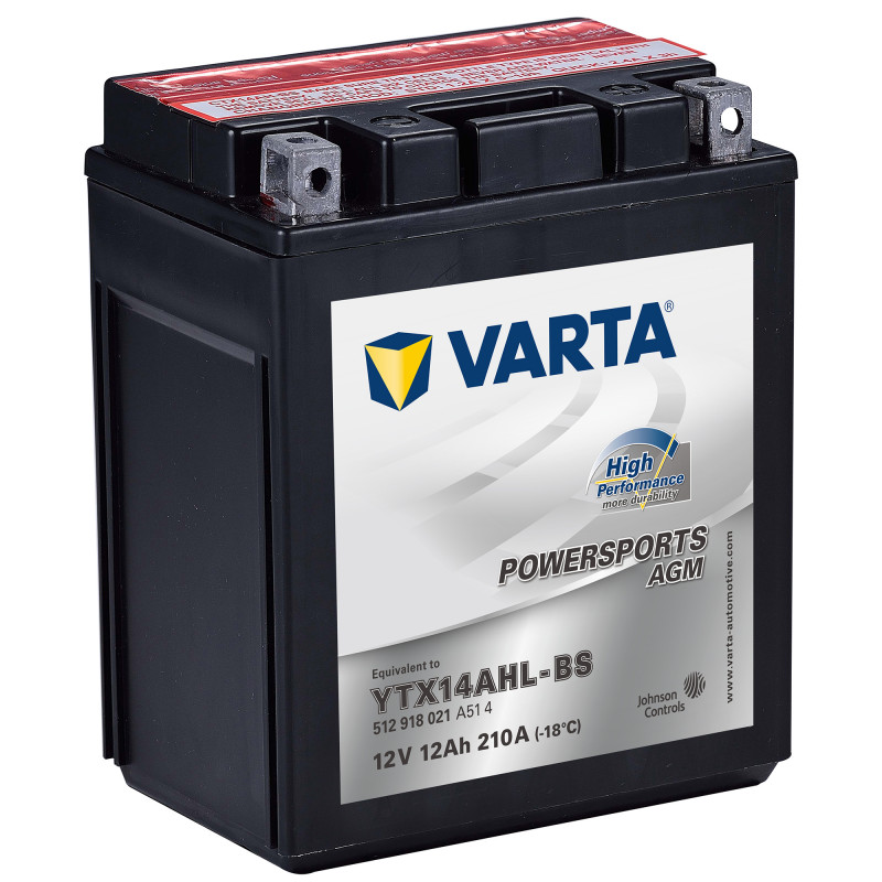 Аккумулятор Varta Powersports AGM YTX14AHL-BS 12Ah 215A (512 918 021)