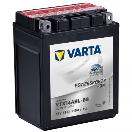 Аккумулятор Varta Powersports AGM YTX14AHL-BS 12Ah 215A (512 918 021)