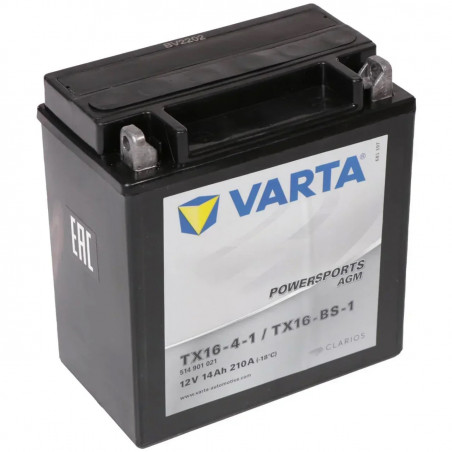 Аккумулятор Varta Powersports AGM TX16-BS-1 14Ah 210A (514 901021)