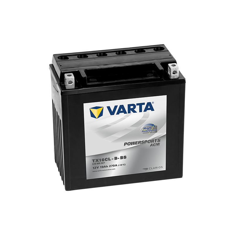 Аккумулятор Varta Powersports AGM TX16CL-B-BS 19Ah 270A (519 905 027)