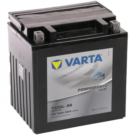 Аккумулятор Varta Powersports AGM TX30L-BS 30Ah 450A (530 905 045)